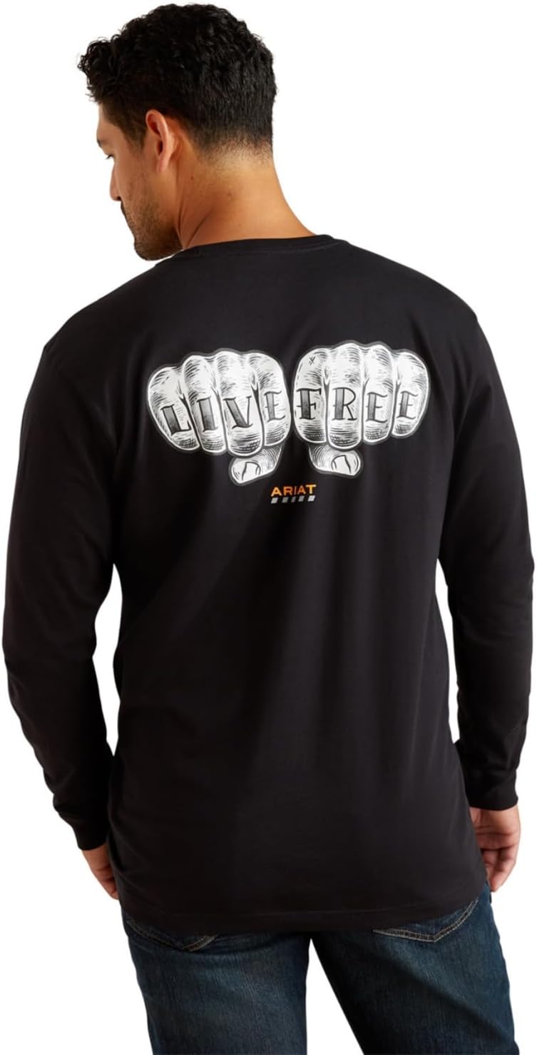 Ariat Mens Rebar Cotton Strong Bare Knuckle T-Shirt - Image 2