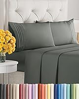 Vista 92 de Juego de sábanas de 4 piezas de tamaño matrimonial, sábanas extrasuaves, transpirables y refrescantes, sábanas duraderas de lujo para mujeres