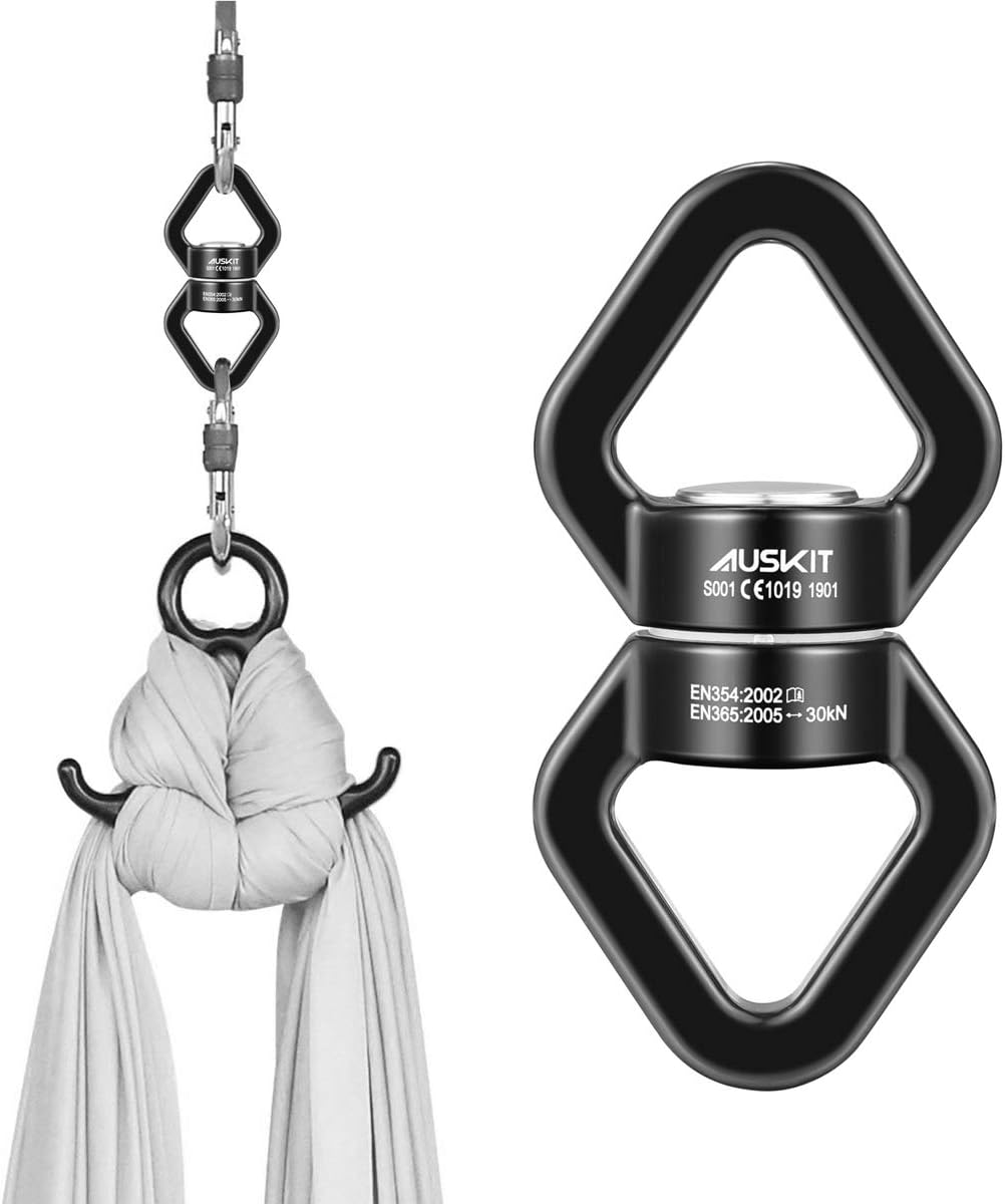 Black Swing Swivel, 30 KN Safest Rotational Device Hanging Accessory - Image 3
