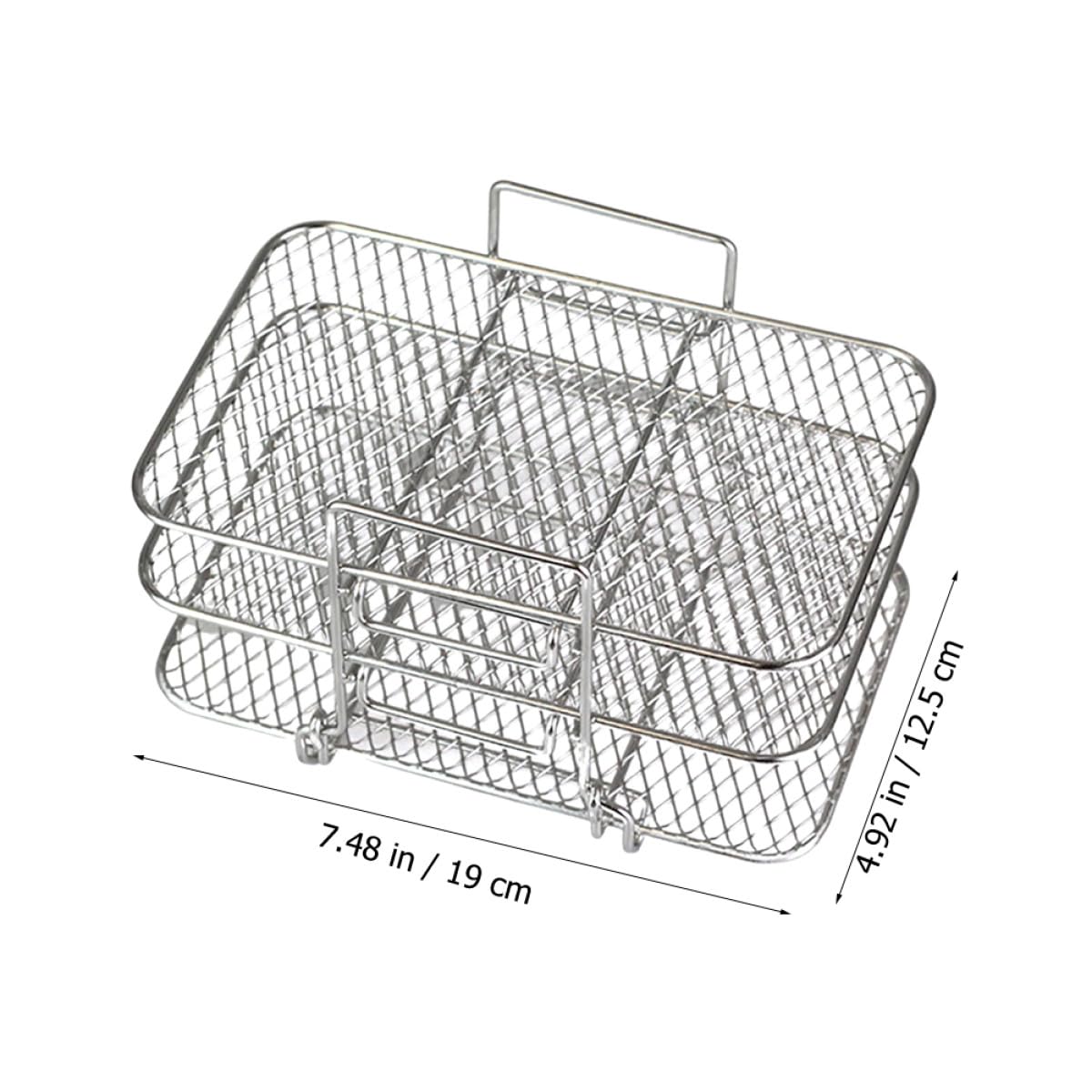 Alipis Rejilla para Freidora de Aire de 3 Niveles Apilables Acero Inoxidable 304 Resistente Accesorio para Horno Eléctrico y Barbacoa Desmontable y Compatible para Cocinar y
