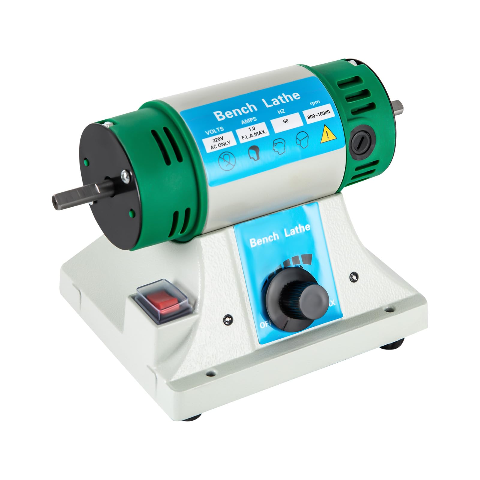 Bench Polierbock 320W Klein Table Poliermaschine 800-10000rpm Adjustable Polierbock mit 2 Stoffrädern und 2 Faserschleifrädern