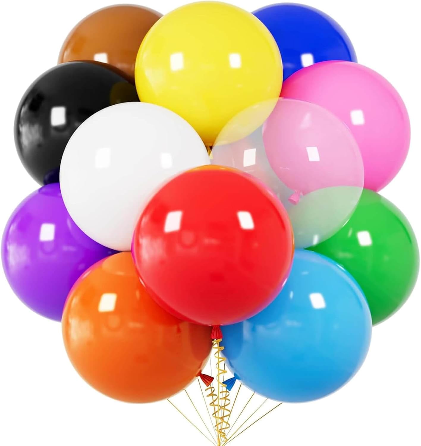 18 Inch Assorted Colors Big Balloon 12 Pack Large Latex Party Balloons Round Helium Balloon for Christmas Wedding Birthday Baby Shower Festival Party Decorations (Assorted balloons 18 inch)