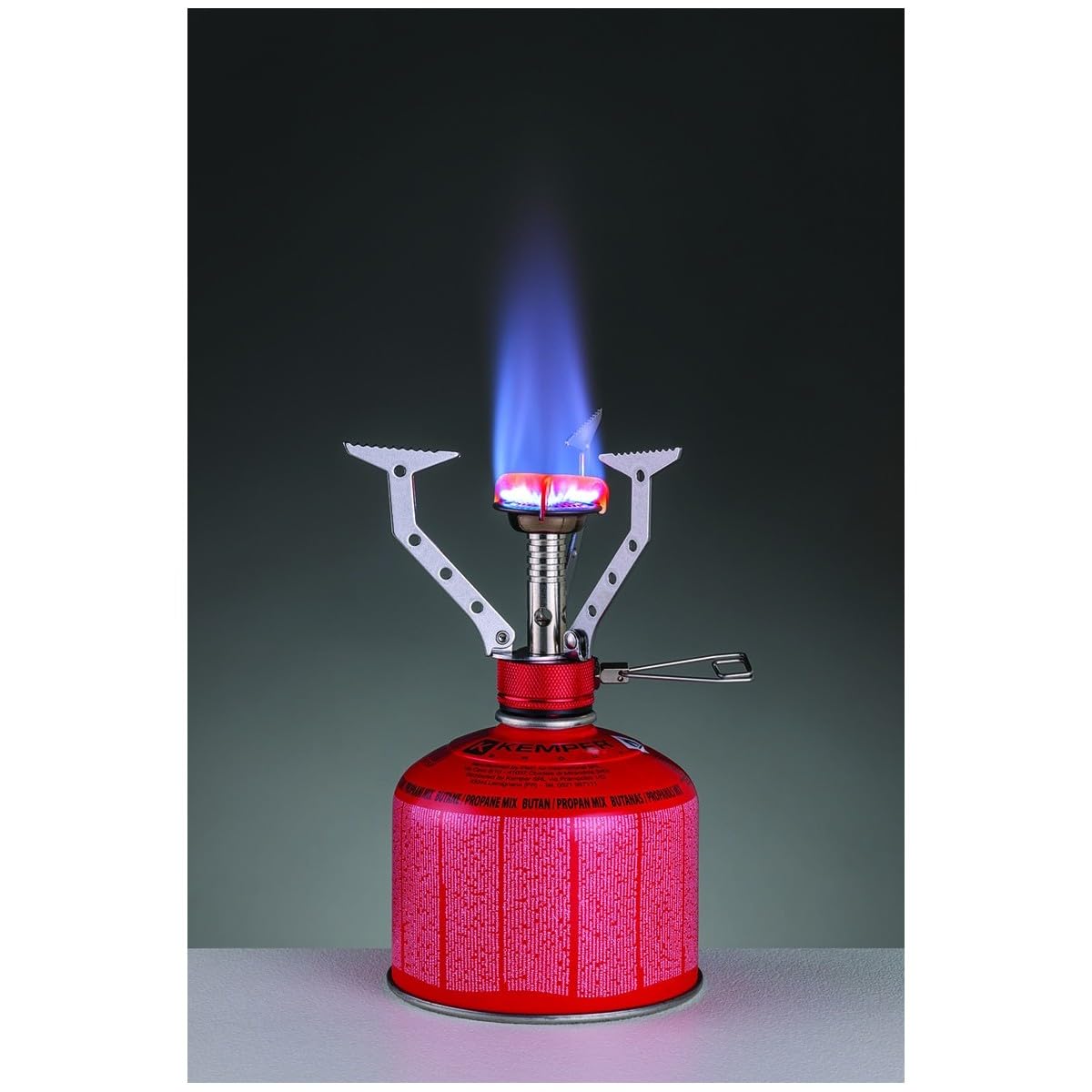 KEMPER - Kit Réchaud gaz pliable compact 4.5 kW pour Bouteille Butane Propane Camping Haute montagne