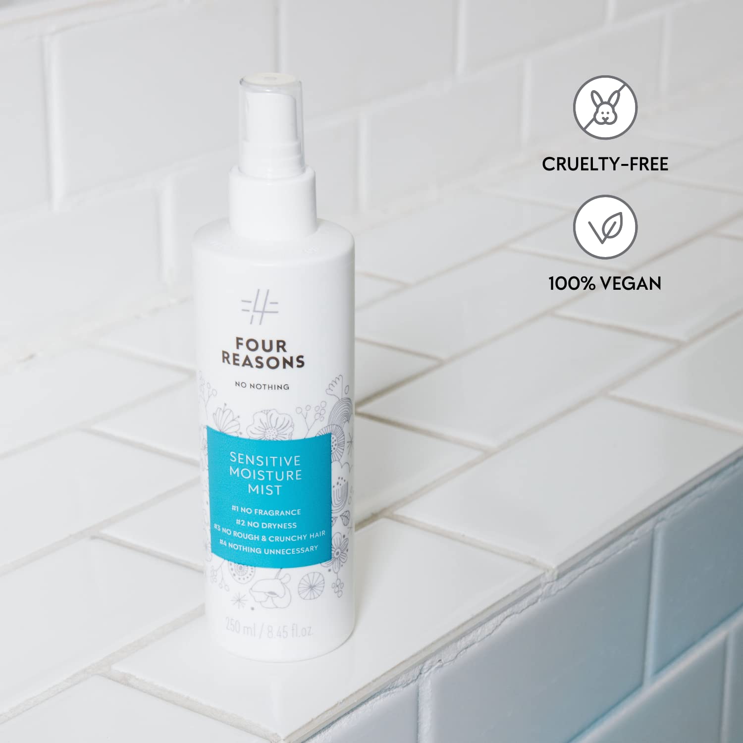 No nothing Moisture Detangling Mist – Fragrance Free Leave In Conditioner Spray & Heat Protectant for Hair – Hypoallergenic Detangler Spray for Sensitive Scalp & Dry Hair, 8.5 fl oz - Image 5