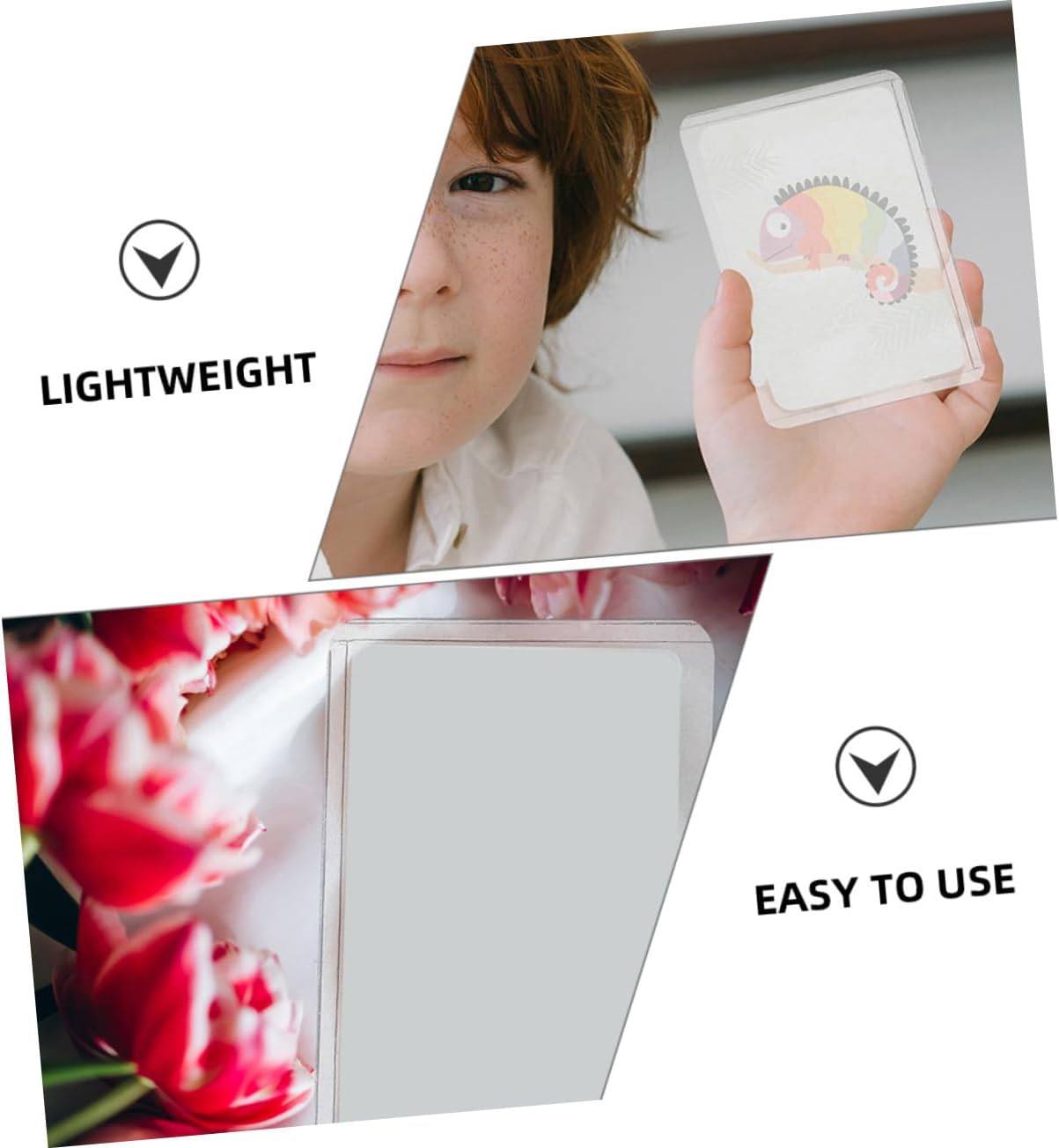 Tofficu 150pcs Transparent Photo Card Protectors Double-Sided Sleeves for Cards and Album Covers for Collectibles and Important Documents