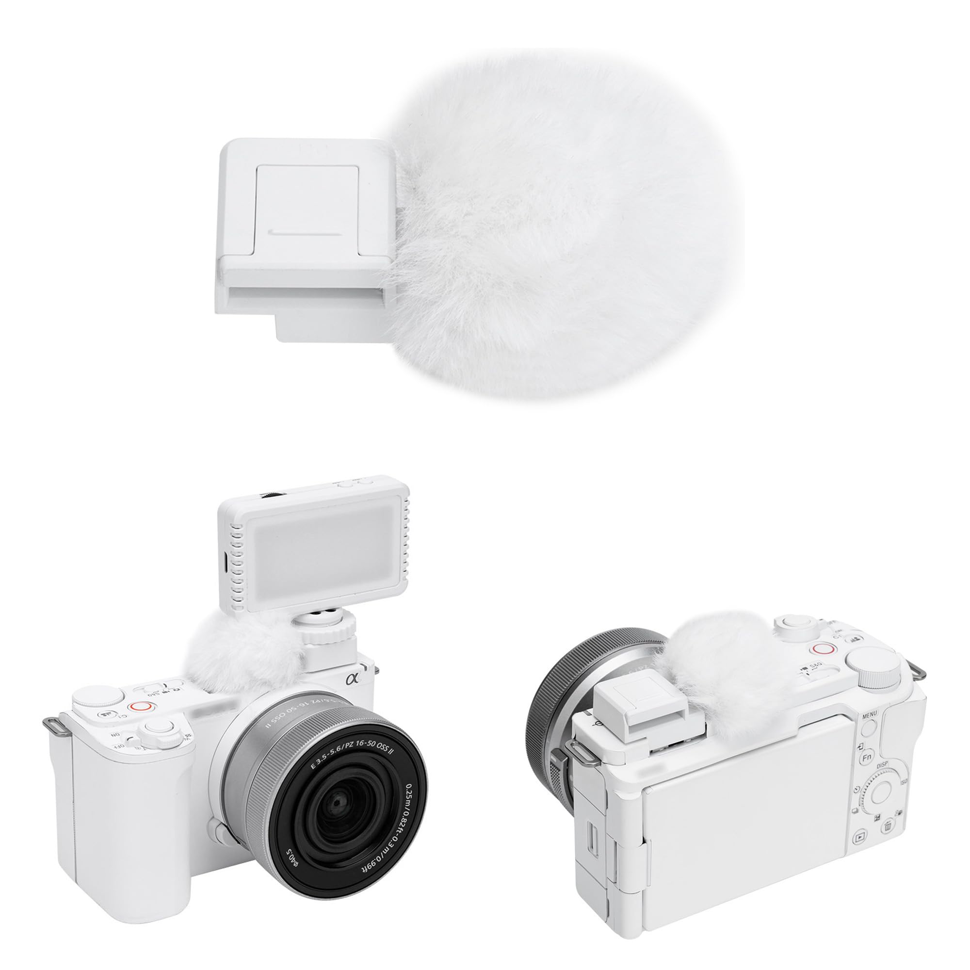 Sony ZV-E10 ホワイト 本体 + アクセサリー Amazon.com: JJC Cold Shoe Wind Muff for Sony ZV-E10 II ZVE10 ZV-1F