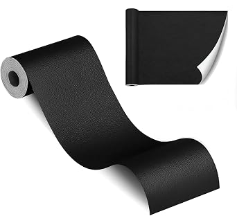 Self Adhesive Leather Repair Tape Kit- Leather Repair Patch for Furniture, Vinyl Repair Patch, Ideal for Car Seats Couch Sofa Office Chair, 3x60 Inch, Black
