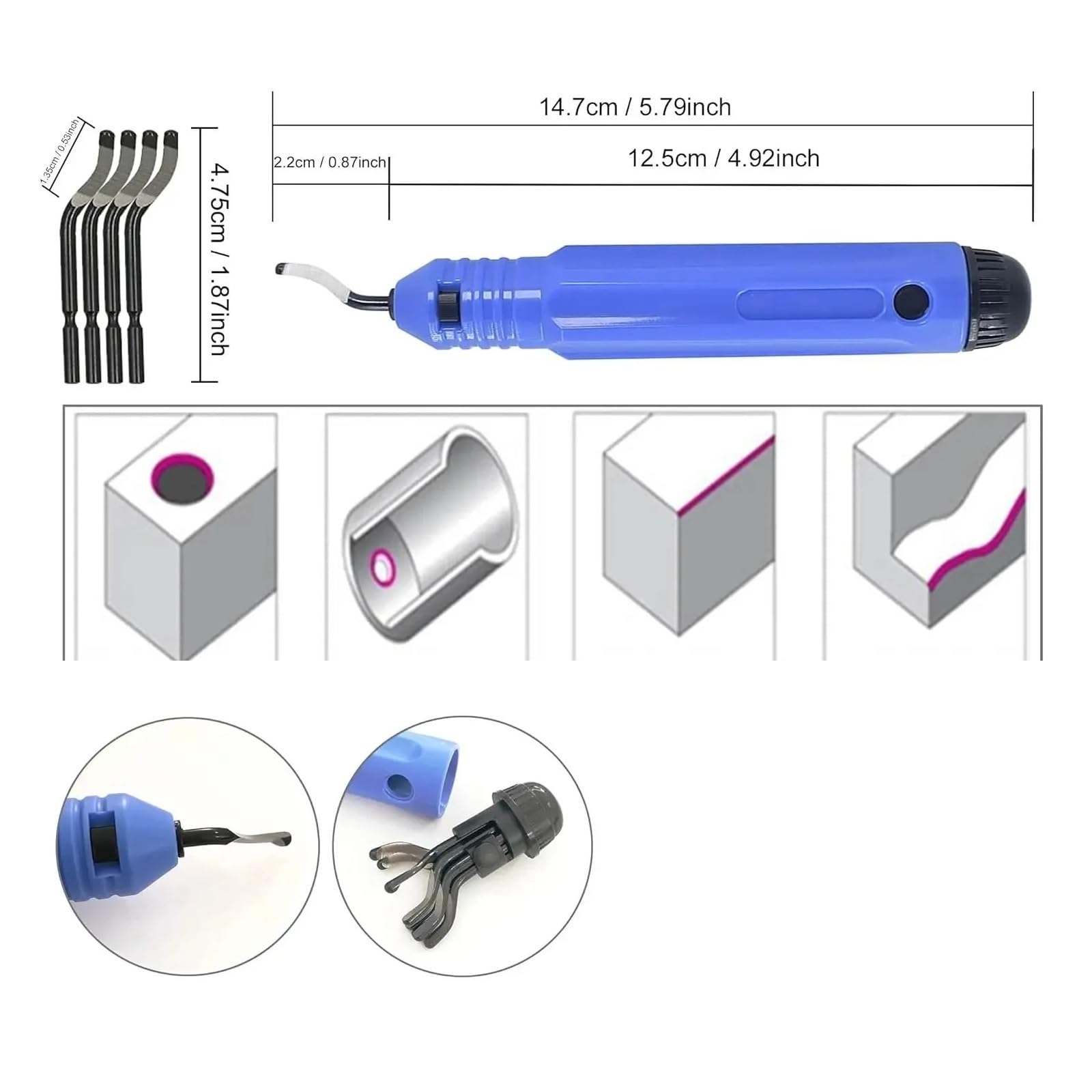 Kit d'outils d'imprimante 3D, nettoyeur de buse/pincettes/outils gravure, retrait modèles, détails bricolage(56-piece tool kit)