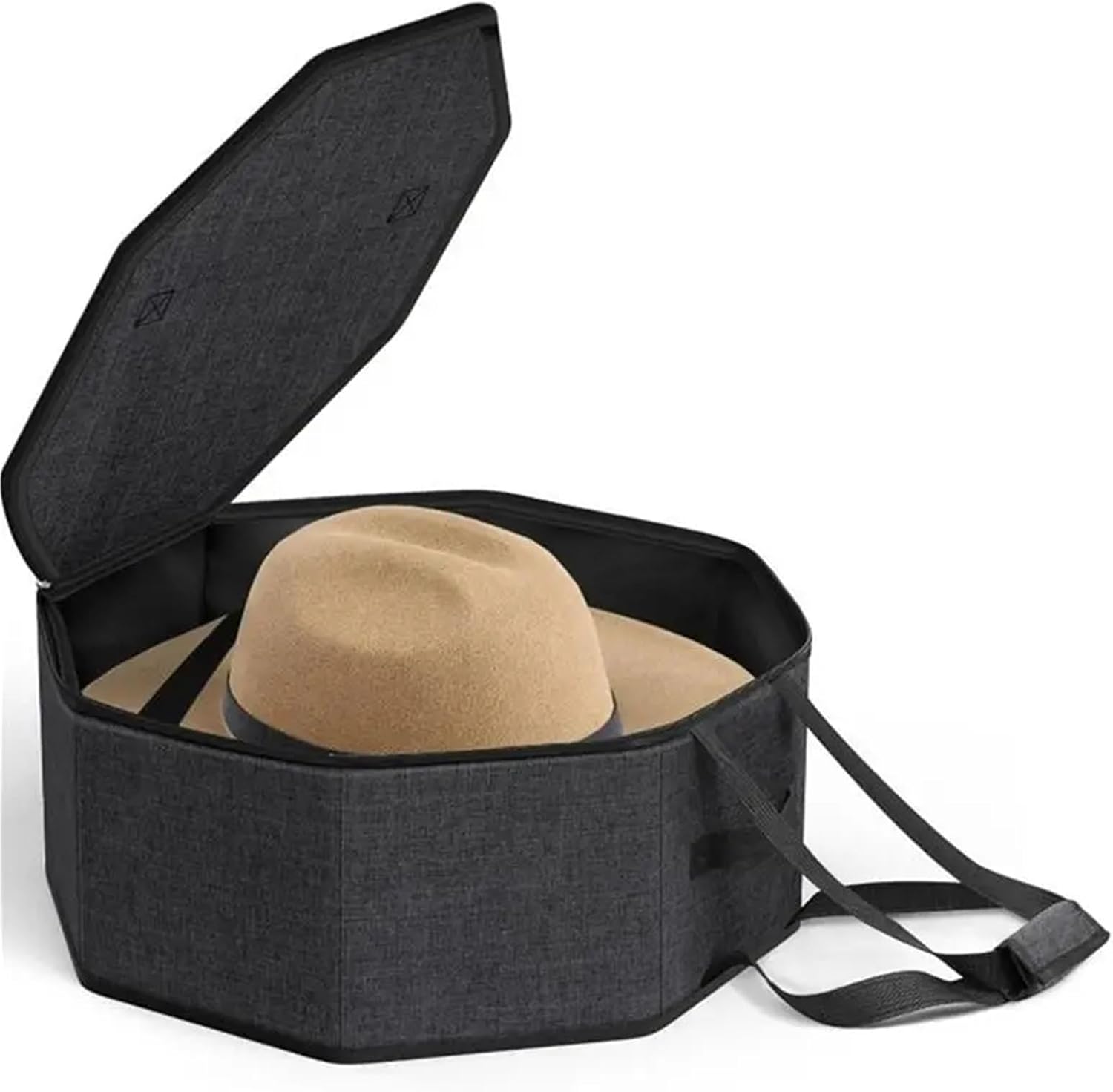 Hat Box Hat Organizer Bag, Protective Case for Bucket Hats, Cowboy Hats & Fedoras