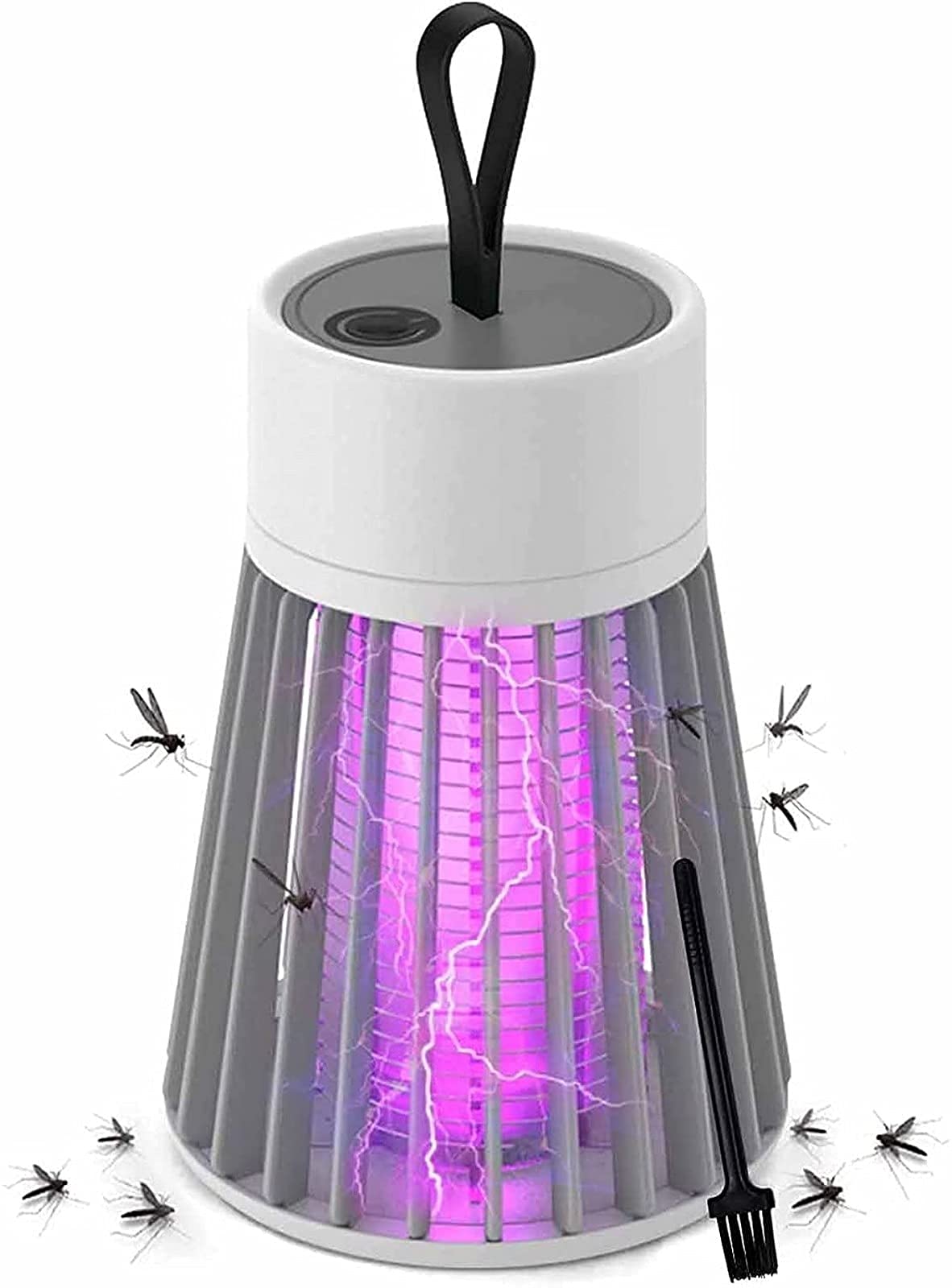 Lampada repellente per zanzare diritta, Lampada trappola per zanzare a LED, Lampada repellente per zanzare portatile, Lampada repellente per zanzare elettrica, Alimentatore USB, Ricaricabile USB (Rica