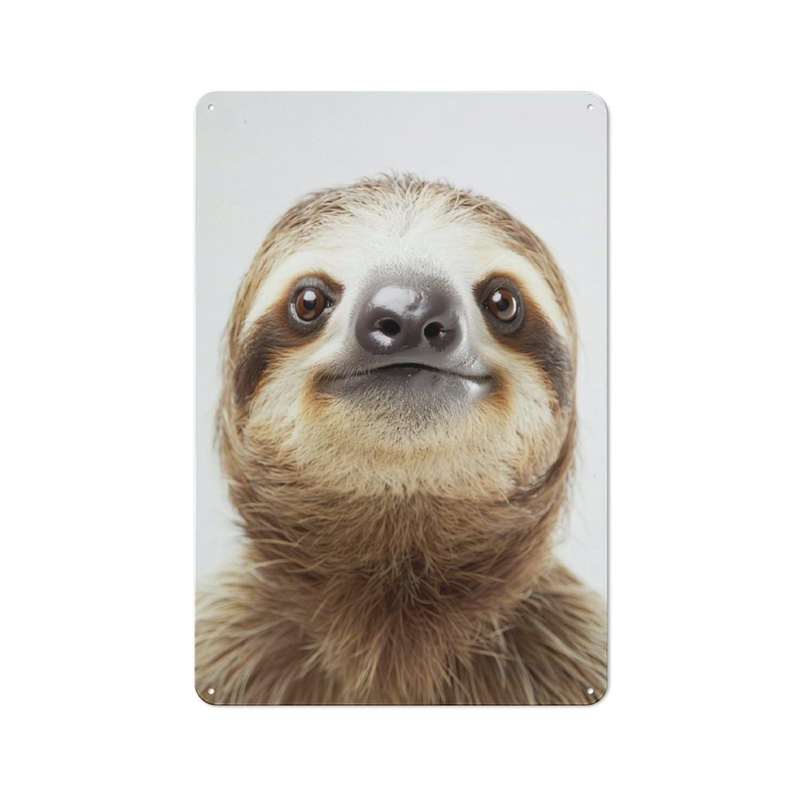 Junmoney Style-10 For Home Office Or Studio, Sloth Face Vintage Tin Sign 30X20cm, Tin Sign Wall Decor For Home Offices And Studios