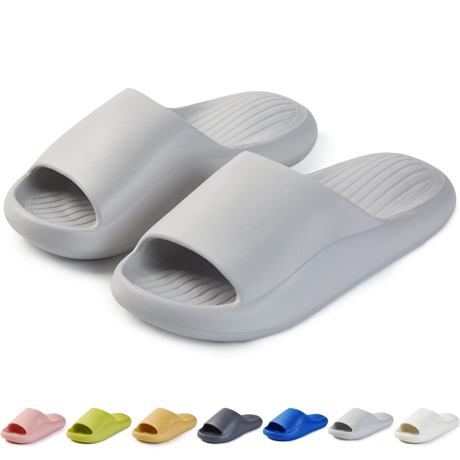 Sliders for Women Mens Cloud Sliders Non Slip Quick Drying Shower Shoes Lightweight House Bathroom Poolside Beach Slides Slippers