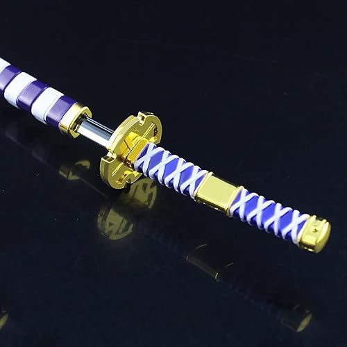 Miniatura 4 de Espada samurái Zoro de 10 pulgadas, anime Roronoa ShusuiWado IchimonjiKitetsuYubashiri Sword Mini Metal Katana Collection Gift