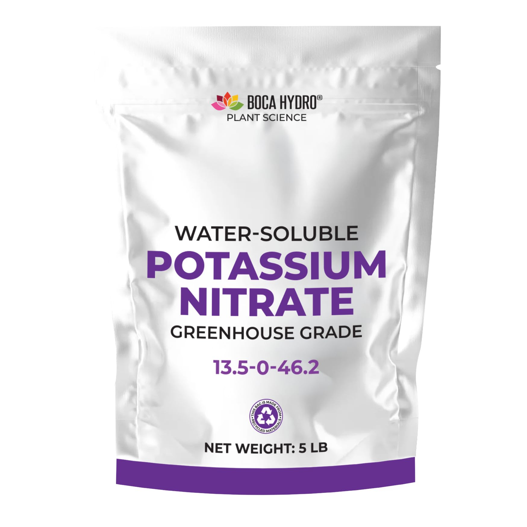 Potassium Nitrate 13-0-46 Water Soluble Plant Food for All Plants, Vegetables, Flowers and Trees. (5 Lb)