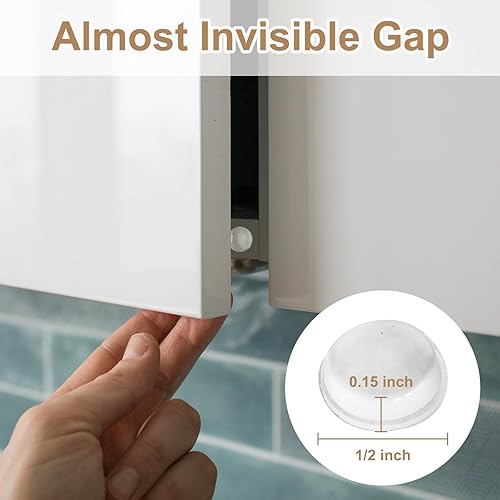 Miniatura 5 de Paquete de 256 parachoques transparentes para puerta de gabinete, parachoques de goma de 12 pulgada de diámetro, almohadillas autoadhesivas para