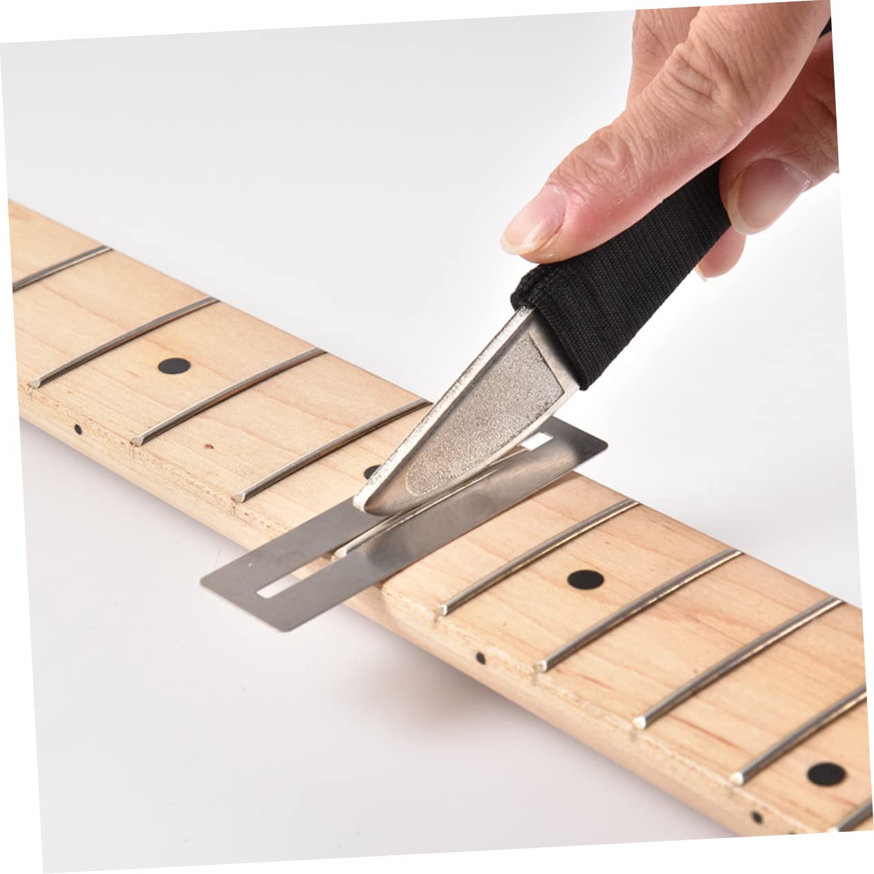 ibasenice Frettes pour Guitare avec Abrasifs Diamantés Outil de Polissage et Kit de Luthier pour Ajustement et Entretien