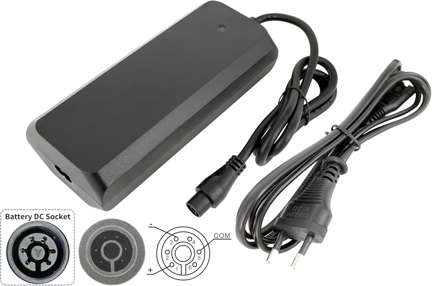 PowerSmart 3A 54,60V Chargeur pour Batteries Li-ION 48 V de Prophete ATB Twentyniner, avec connecteur Rond à 6 Broches