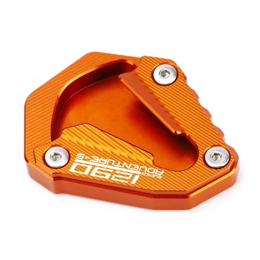 Modeer compatibile con KTM 1290 Super Adventure S 2021 2022 Moto CNC Supporto Piastra di prolunga Cavalletto laterale Pad 1290 ADV 1290adv s 1290S Accessori (arancione)