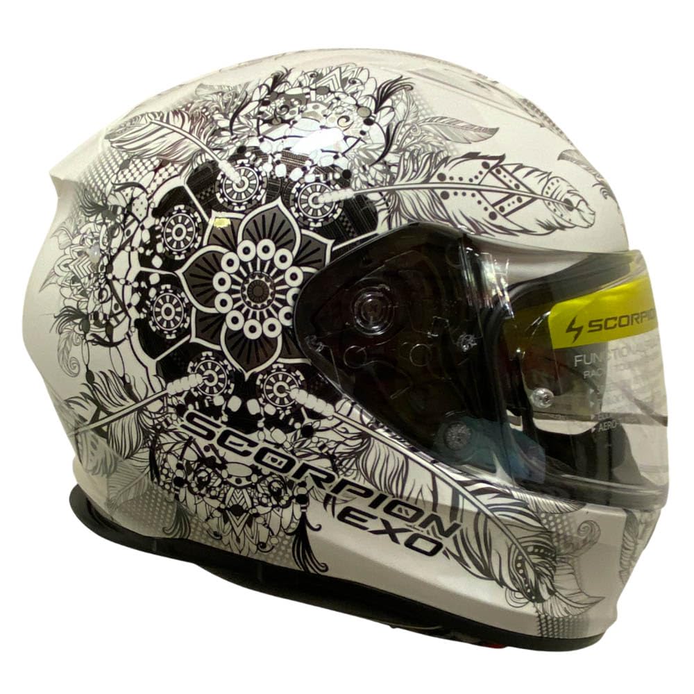 Scorpion Exo 491 Designed Dream Blanco Camaleón | Casco de Moto Integral con Visor Solar | Unisex Hombre y Mujer Homologado ECE 22.06
