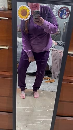 HBQ Two Piece Outfits For Women Casual Long Sleeve Sweatsuits Jogger Tracksuits Lounge Sets With Pockets, D-black White Gradient, Medium