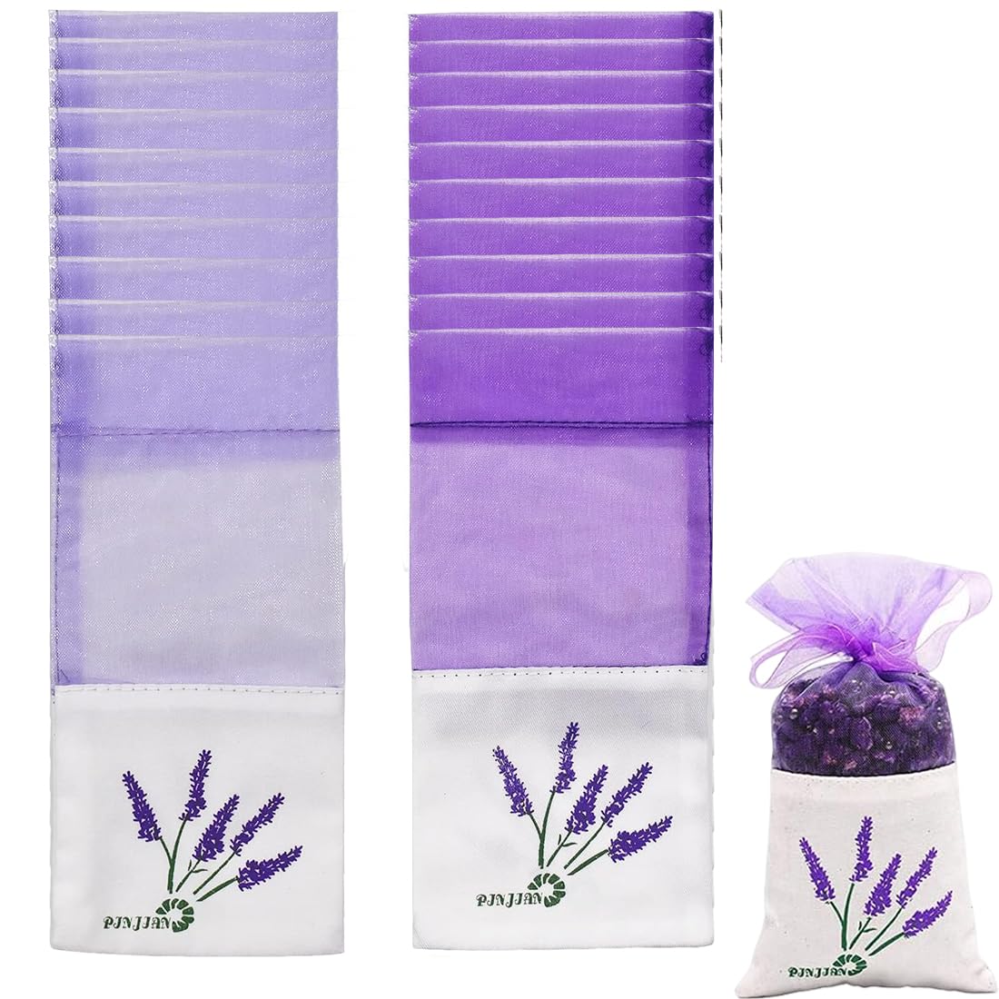 Sachets Vides Parfumés à La Lavande,RoadLoo 40 Pièces Sacs De Lavande Sachet Coton Violet De Gaze Sacs De Coton Et De Ramie Violets Pour Lavandes Épices Et Herbes Armoire Tiroir