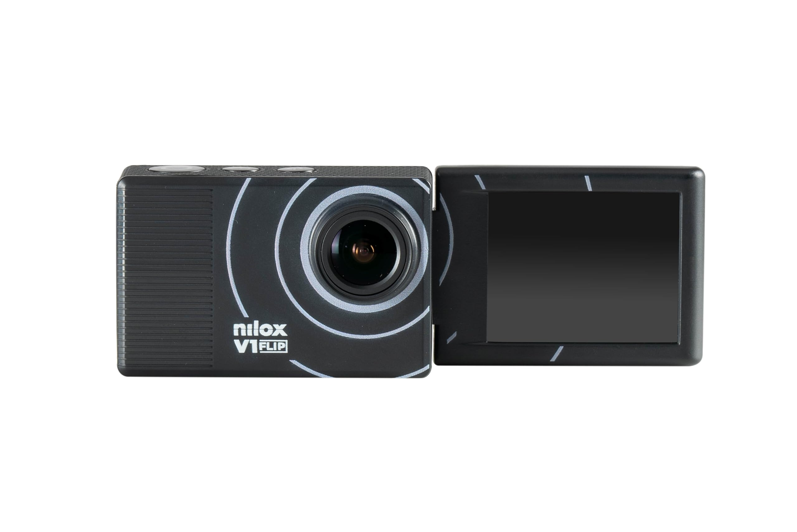 Nilox, Action Camera Risoluzione 4K/60fps, Doppio Schermo con Touch Screen, Connessione Wifi, Resistente all'Acqua fino a 30m con Custodia Protettiva, Batteria 1050 mAh, Memoria SD fino a 128 GB