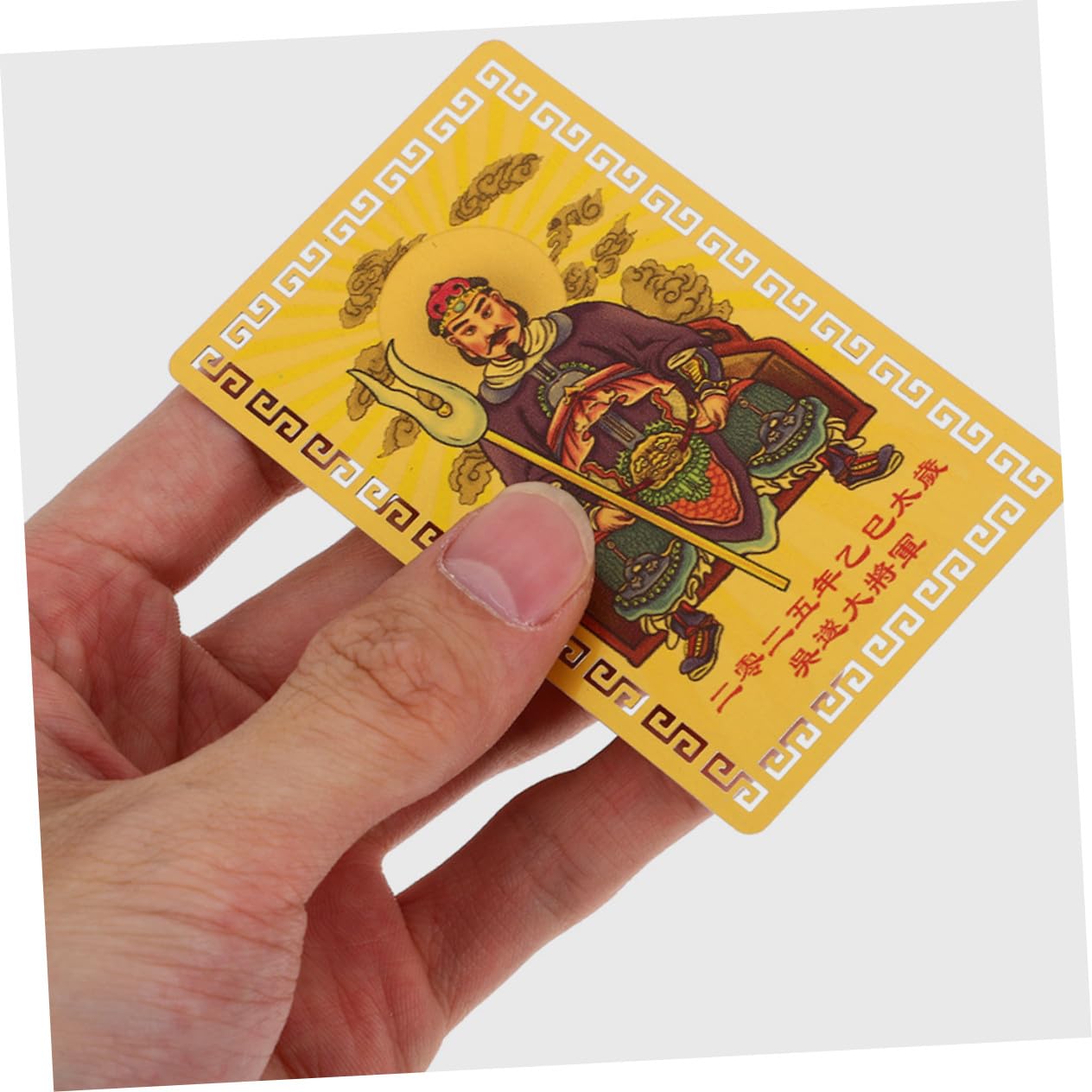 Amuleto di Carte d'oro Tai sui da 5 Carte Cinesi per Fortuna e Protezione per Uso Feng Shui