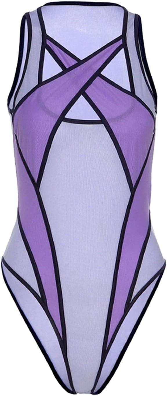 Female Bodysuit One Piece Fashion Summer Club Sheer Hollow Jumpsuit Lingerie S|Clothing, Shoes & Accessories | Womens Clothing | Swimwear|1 Piece Swimsuit.