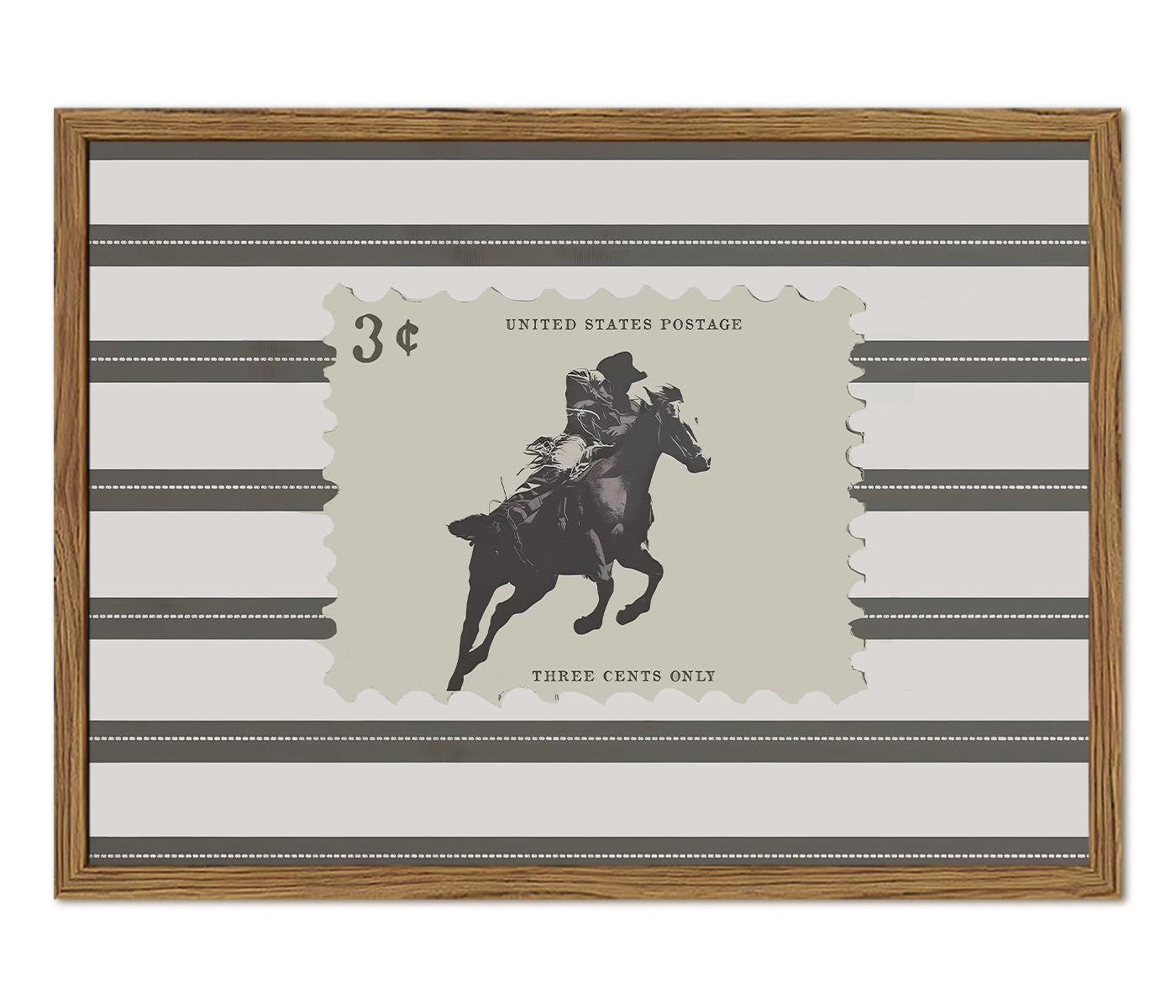 How Lucky Are We Wall Art Vintage Striped Letter Postcard Wall Decor Picture Trendy Preppy Inspirational Quote Poster Canvas Painting Print for Living Room Bedroom 12x16 inch Walnut Wood Framed — view 14