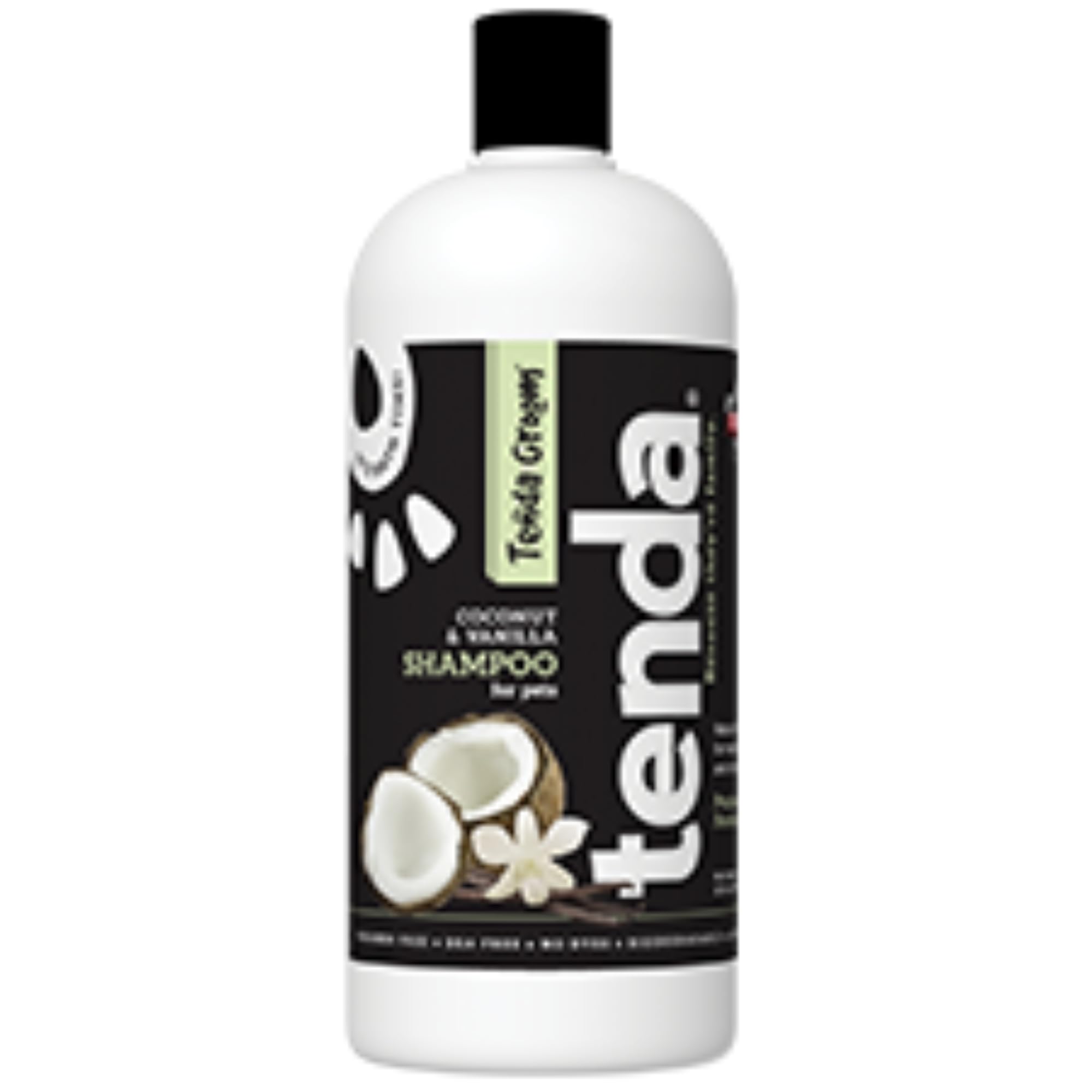 Tenda Coconut & Vanilla Shampoo for Dogs 32oz – Moisturizing Pet Wash with Coconut Oil & Vanilla – Gentle Formula for Clean, Soft, Healthy Coats.