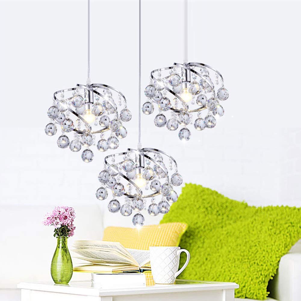 Chandelier Crystal Chandelier Modern Minimalist LED Ceiling Lamp Home Decoration Living Room Bedroom Dining Room (Size : L) Home Decoration