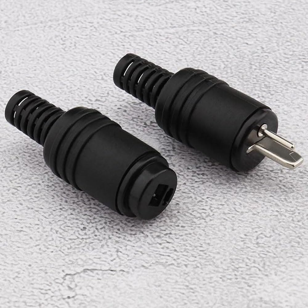 VISSQH 12Pcs(6paire) Connecteur DIN Mâle/femelle,2 Broches Connecteur Câble Pour Haut-parleur DIN,connexion Prise DIN,avec Bornes à Vis,sans Soudure(noir
