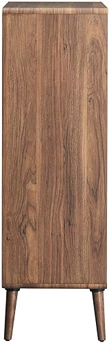 Miniatura 2 de Modway EEI-6230-WAL-WHI - Estantería con vitrina, color blanco nogal