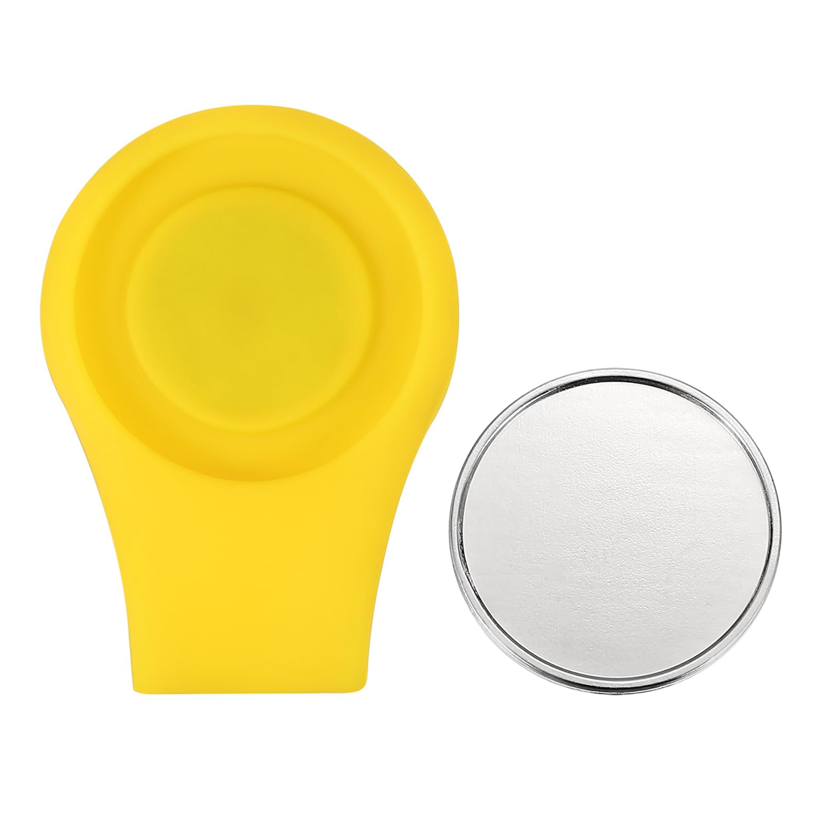 YELARXI Golf Hat Clip, Silicone Golf Cap Clamp Hat Clip with 25mm Grooved Blank Ball Marker Magnetic Closure Great Removable Ball Holder - Fit For(Women Men Golfers Lovers) Yellow