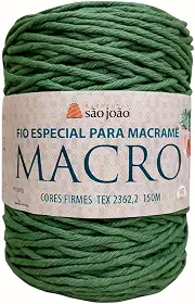 Barbante Macrame Fio De Algodao Para Trabalho Artesanal - Barbante Relva ou Verde