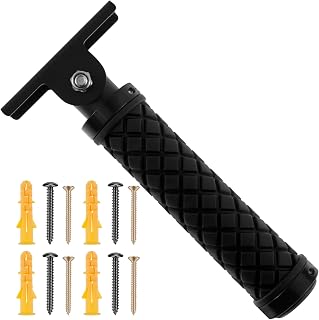Doorway Flip Assist Handle, Door Assistant Support Grip Handle, Non Slip Grab Bars, Folding Doorway Assist Handle for Seniors Elderly Disabled and Injured, Supports Up to 350 Pounds (Black)