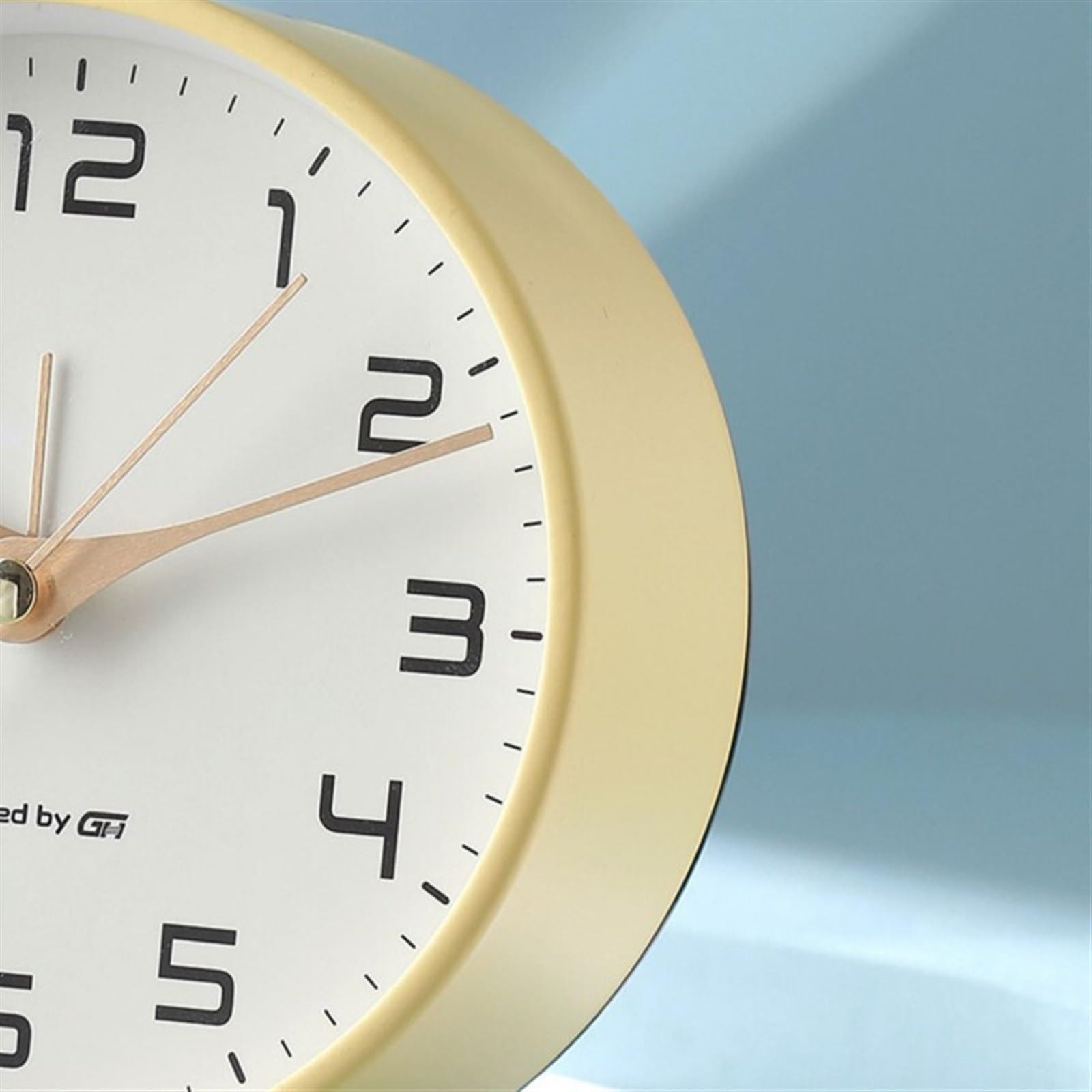 Despertador, Reloj de escritorio pequeño, analógico, silencioso(White)