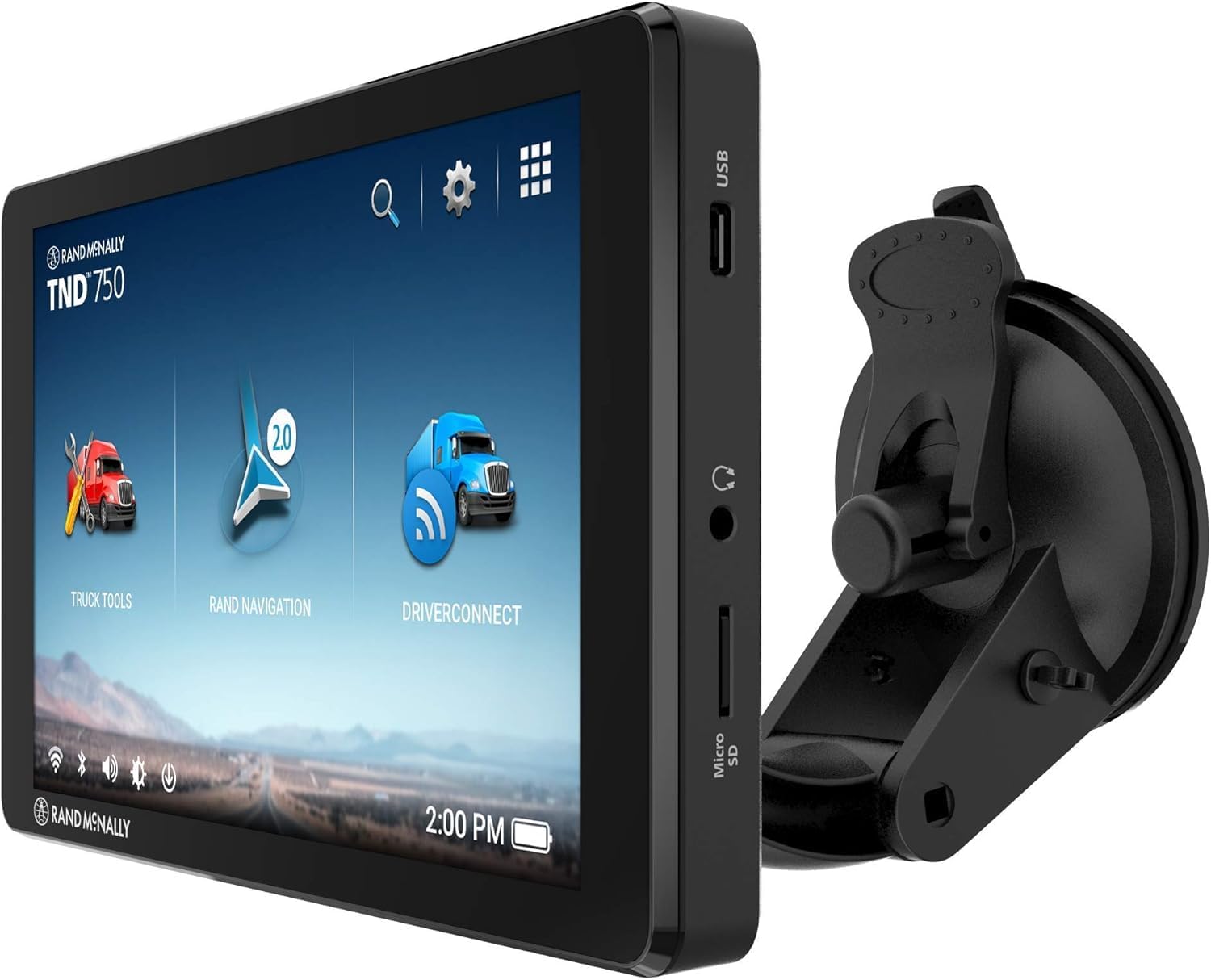 Made for Refurbished TND 750 Truck GPS Navigator + Clear ryve 100 Wireless Bluetooth Headset Bundle