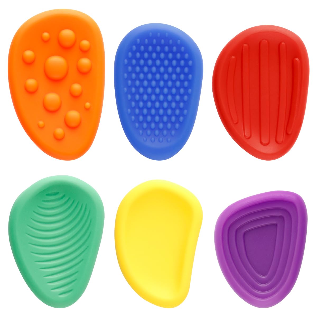 Lotsdonxia 6 Pcs Sensory Fidget Stone Pack with Storage Box