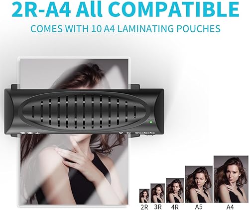 Miniatura 2 de Woolsche Laminadora, calentamiento rápido, laminado rápido, máquina laminadora 4 en 1, laminadora de A4A5A6 para uso en la escuela de oficina en casa