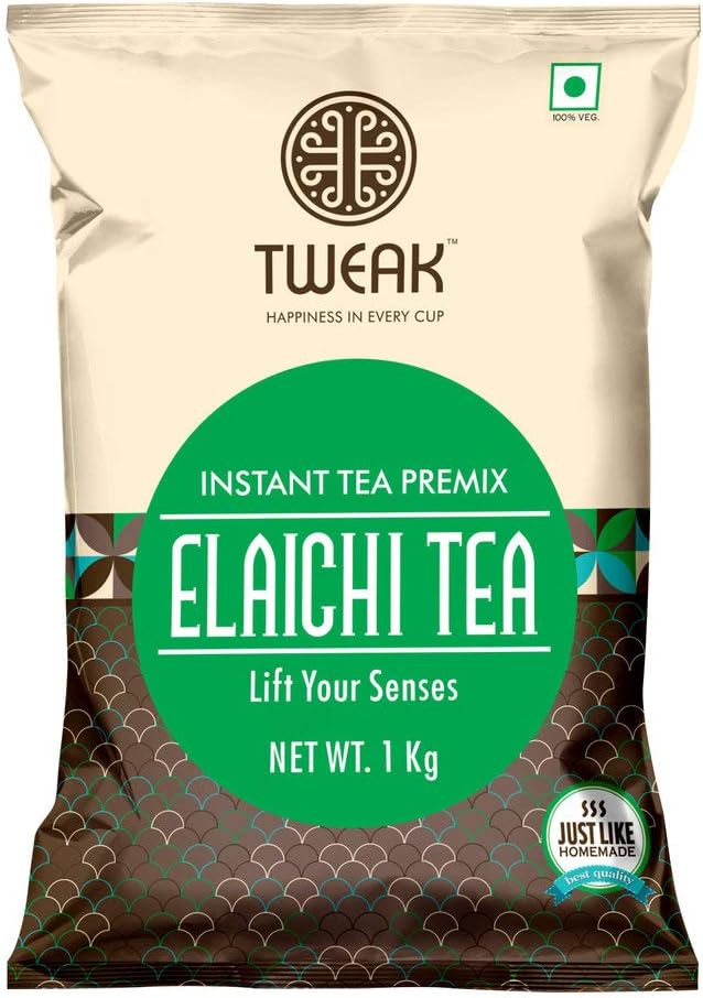 TWEAK Elaichi Tea Instant Premix 3kg (3 Packs x 1kg) Cardamom Chai Instant Tea Ready-to-Drink | Premium Rainy Season Special tea Instant Mix with Milk & Sugar | Elaichi Flavor | Makes 62 Cups
