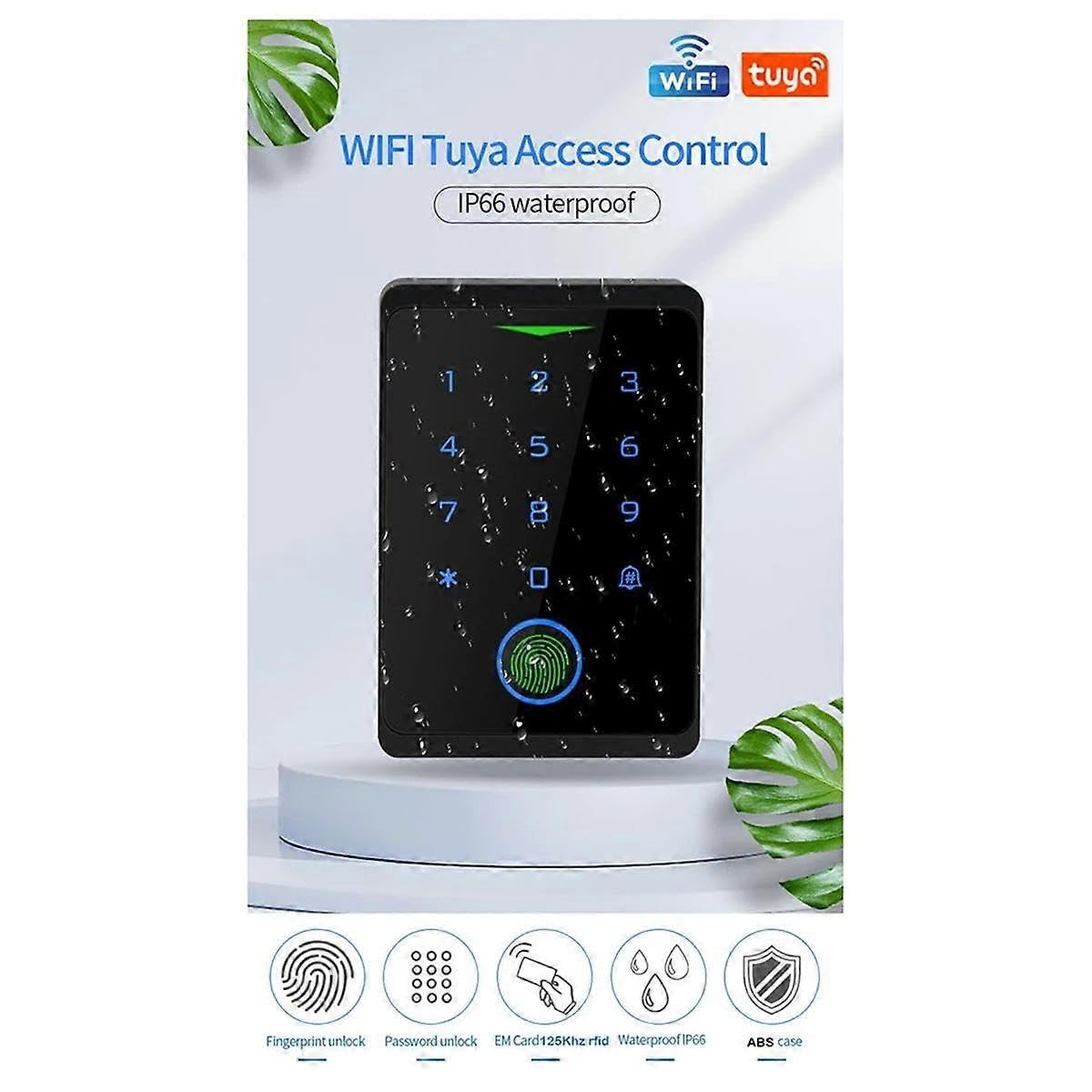 Tuya APP blokada drzwi IP66 wodoodporna bezkluczykowa biometryczna kontrola dostępu WiFi samodzielna klawiatura odcisk palca RFID