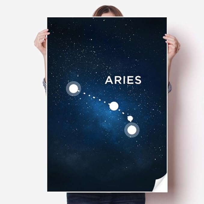 Aries Constellation Zodiac Sign Sticker Decoration Poster Playbill Wallpaper Window Decal