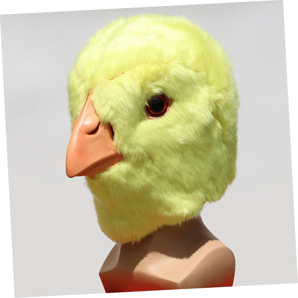 COLLBATH Gorro De Fiesta Peluche Diseño De Cabeza De Pollito Para Carnaval y Mascaradas Accesorio Divertido y Ligero Para Actividades Interiores y Exteriores