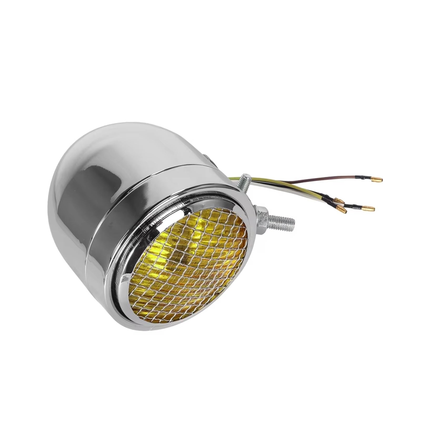 Proyector Moto Faros Delanteros Faro Delantero LED Redondo 4 Pulgadas Universal Retro Metal Ámbar Resistente Al Agua Moto per Cross Scooter