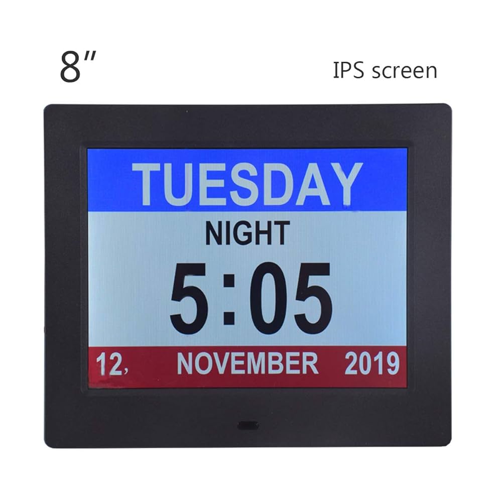 Amazon | デジタル フォト フレーム 8 インチ 時計/カレンダー