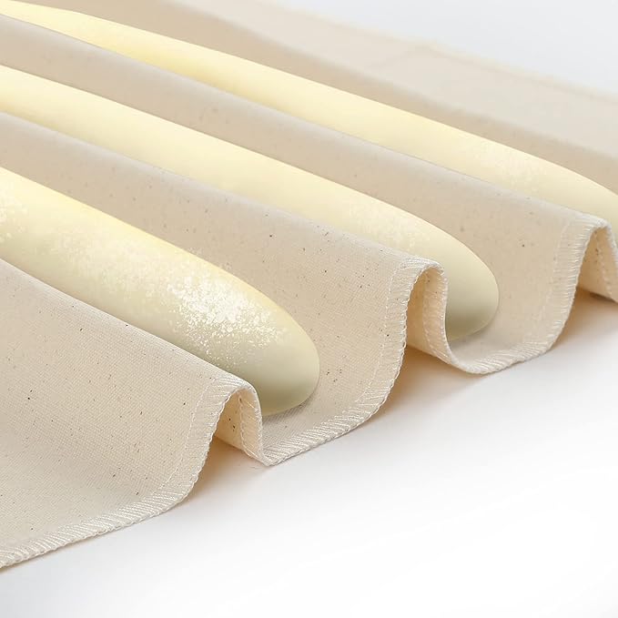 2 Stück Leinentuch, 150 X 60 Cm Bäckerleinen Teigtuch Leinentuch Brot