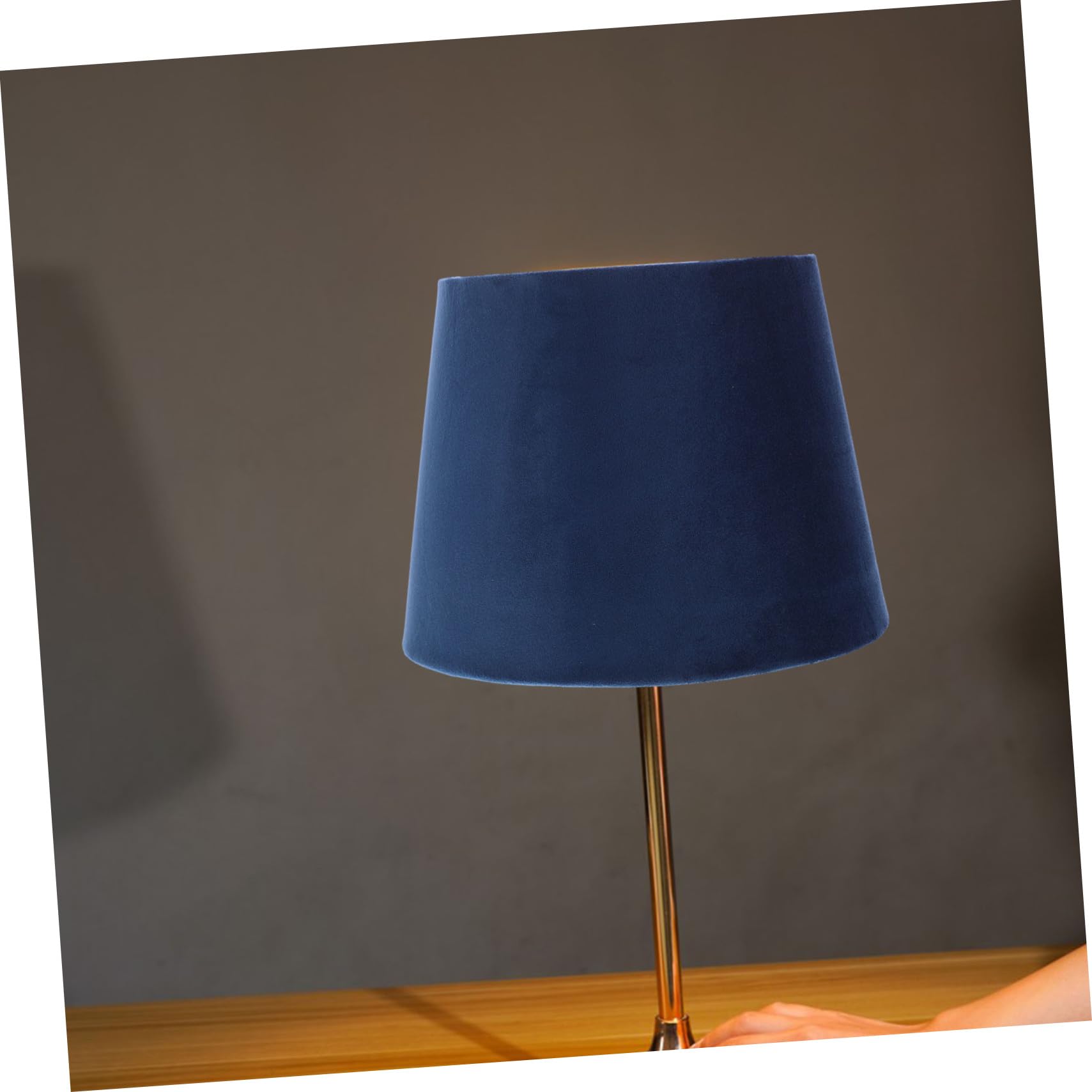 Lampenschirm Stoff Tischlampenschirm Ersatz Lampenschirmabdeckung Für E27 Schreibtischlampe Blau Mit 4,2cm Öffnung Wohnraumnachtlicht