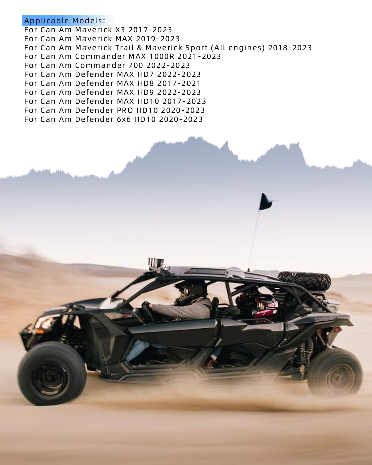 LE LEFOSSI Ensembles De Plaquettes De Frein Avant Et Arrière En Fibre De Carbone Compatibles Avec CAN AM Maverick X3 Sport/Trail 800/1000 2017 2018 2019 2020 2021. Kits De Rechange Defender 6x6/Max