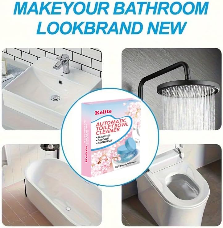 Miniatura 4 de KELITE Limpiadores de inodoros Paquete de 12, limpiador de inodoro doméstico, limpiadores automáticos de inodoro Limpiadores de tanque de inodoro